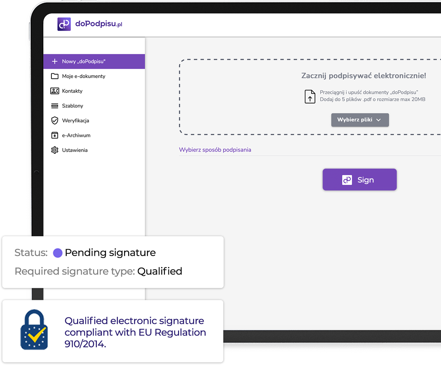 Platform for Online Document Signing Kwalifikowany podpis jednorazowy doPodpisu.pl 1 en